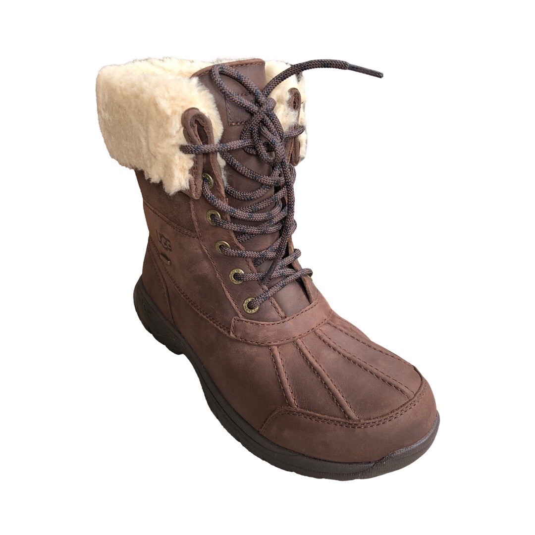 UGG Men's Butte Distressed Burnt Cedar Leather Waterproof Boots 1159510