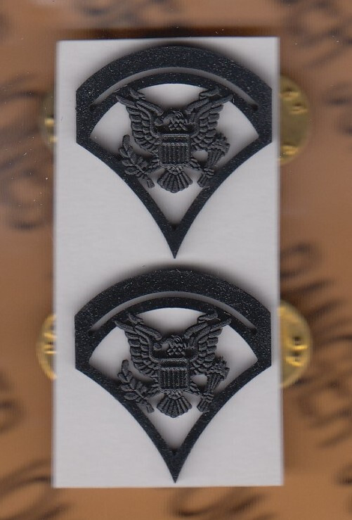 US Army Vietnam E-5 Specialist Fifth Class Spec-5 plastic Combat rank set c/b