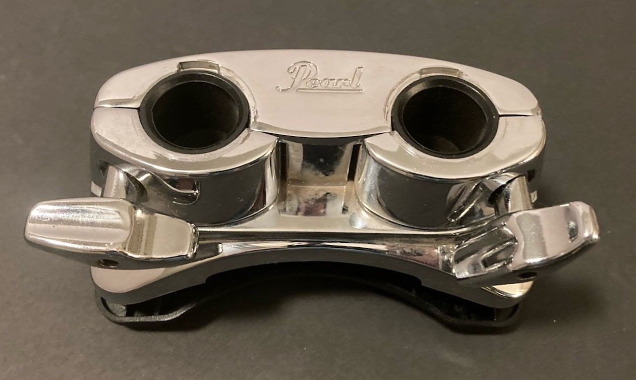 PEARL Bass Drum Double Tom Mount Bracket 7/8" Chrome Complete Vision Birch