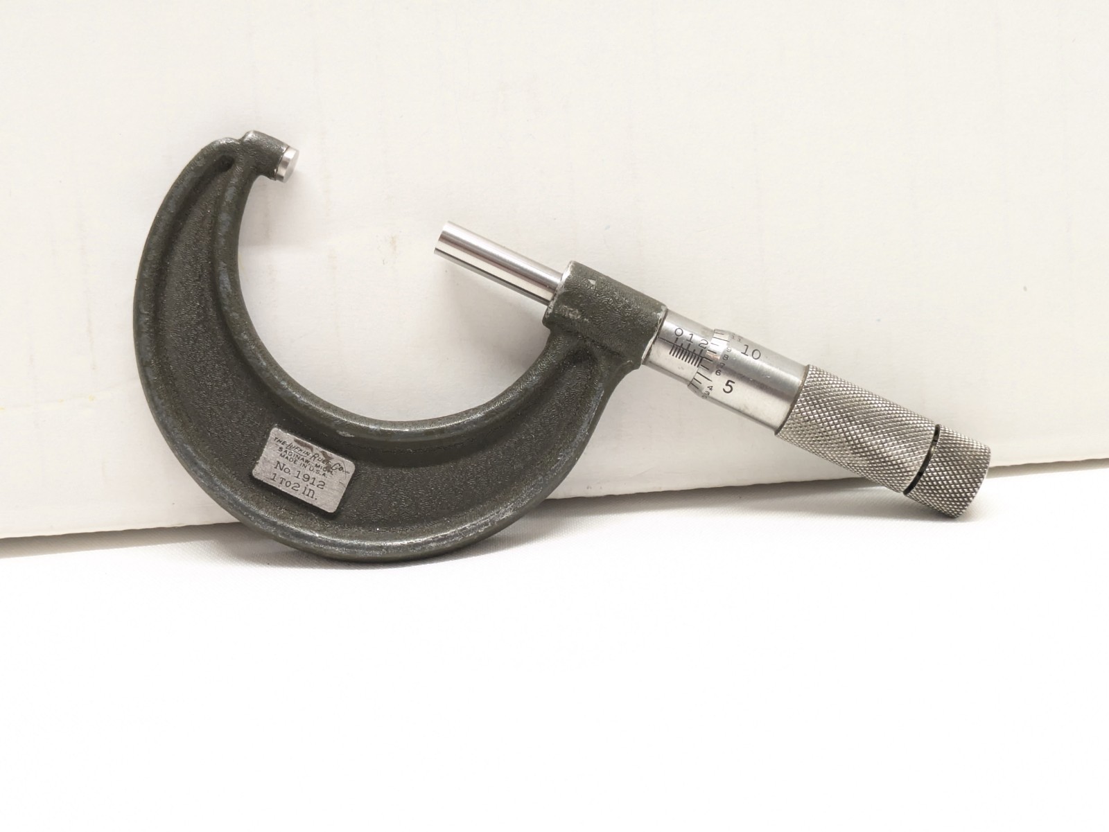 Vintage Lufkin 1912 Outside Micrometer 1 - 2 Inch  Made In USA Saginaw Michigan!