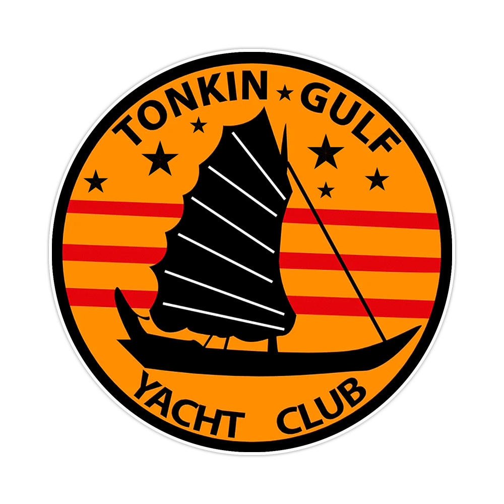 Magnet Tonkin Gulf Yacht Club Patch Bumper Sticker Military Vinyl Decal 5"