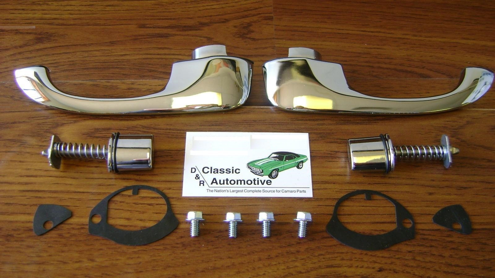 Door Handles 67 68 69 Camaro Firebird w/ Push Buttons Outside Pair *In Stock*