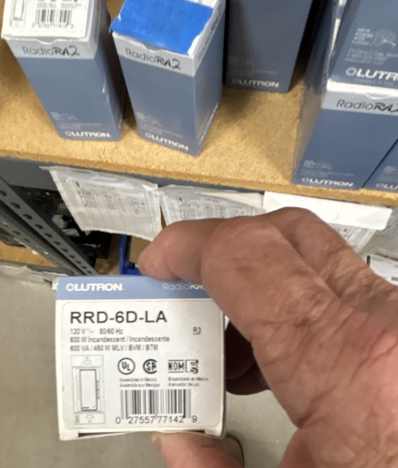 Lutron RRD-6D-LA RadioRA2 Dimmer Wall Switch 120V 600W Light Almond