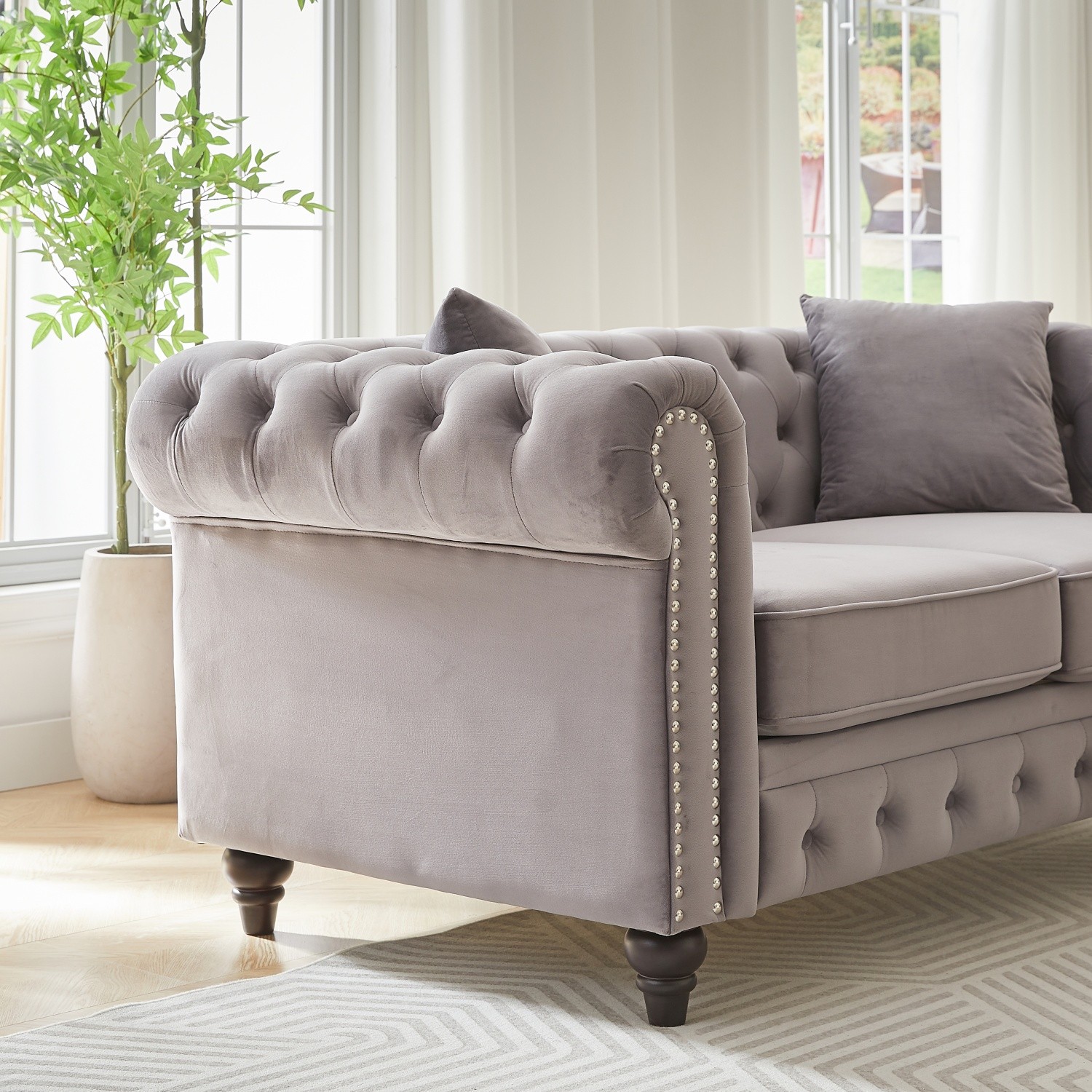 63.5'' Loveseat Sofa 2-Seater Velvet Upholstered Sofa Couch Living Room Sofa