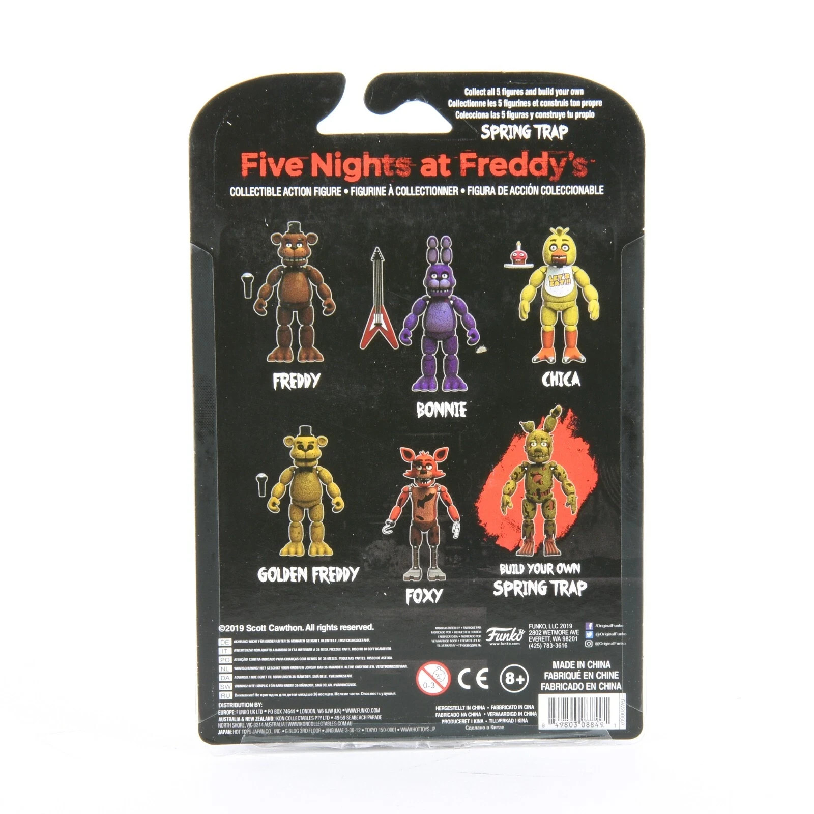 Five Nights Springtrap At Freddy 5" Action Figure Bonnie w/ Left Leg Toys Gift