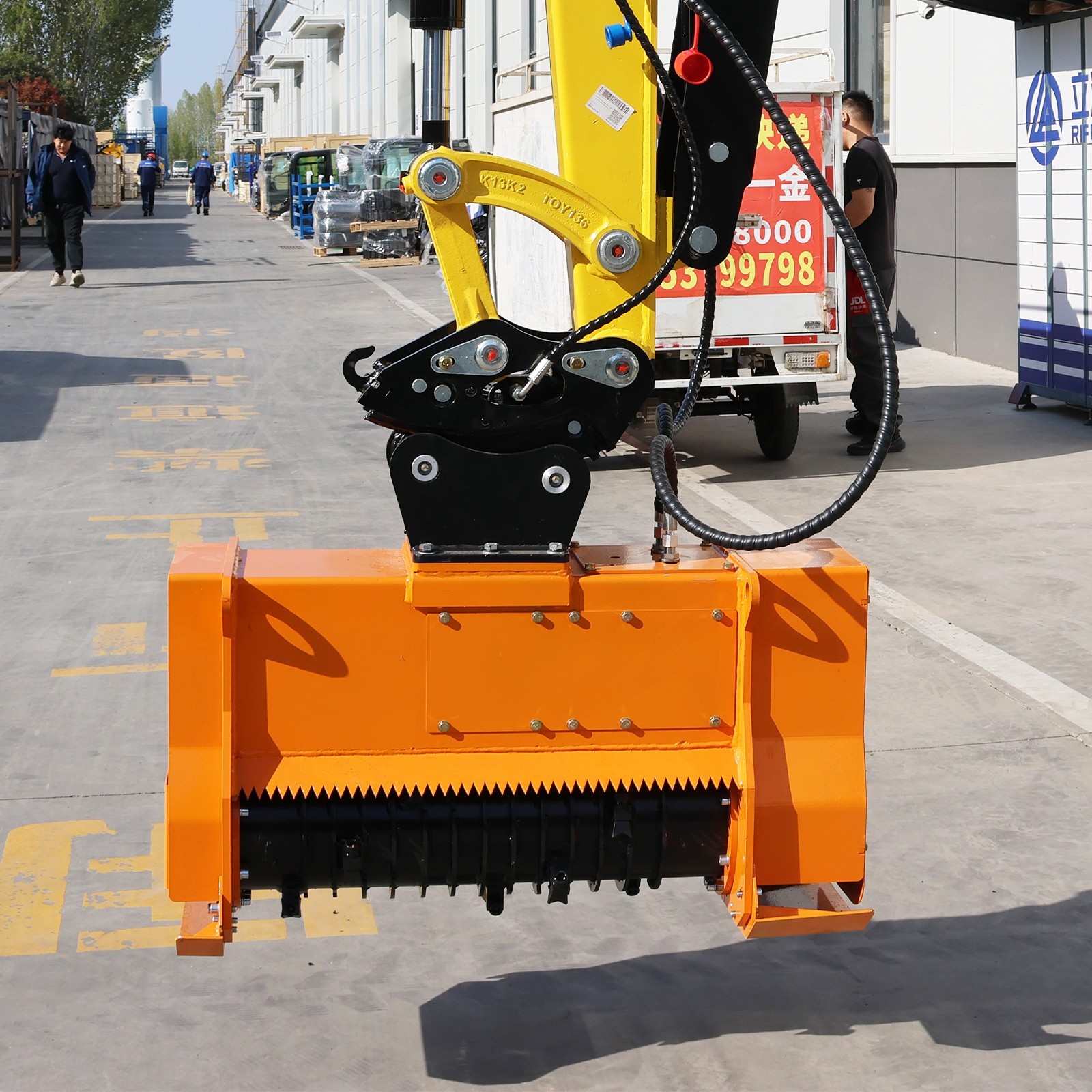 Hydraulic Forestry Mulcher for 3-4 Ton Mini Excavator Brush Cutter 40mm Pin NEW