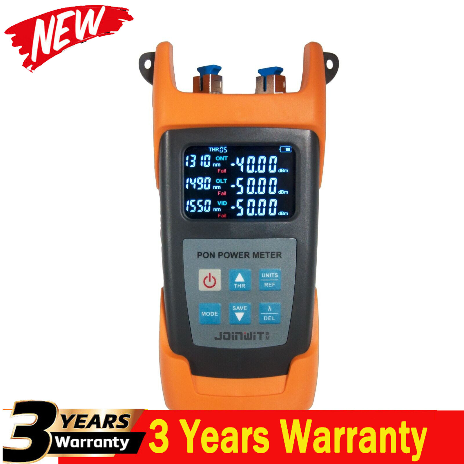 JW3213B PON Optical Power Meter 1310nm/1490nm/1550nm Measurement w/ Color LCD