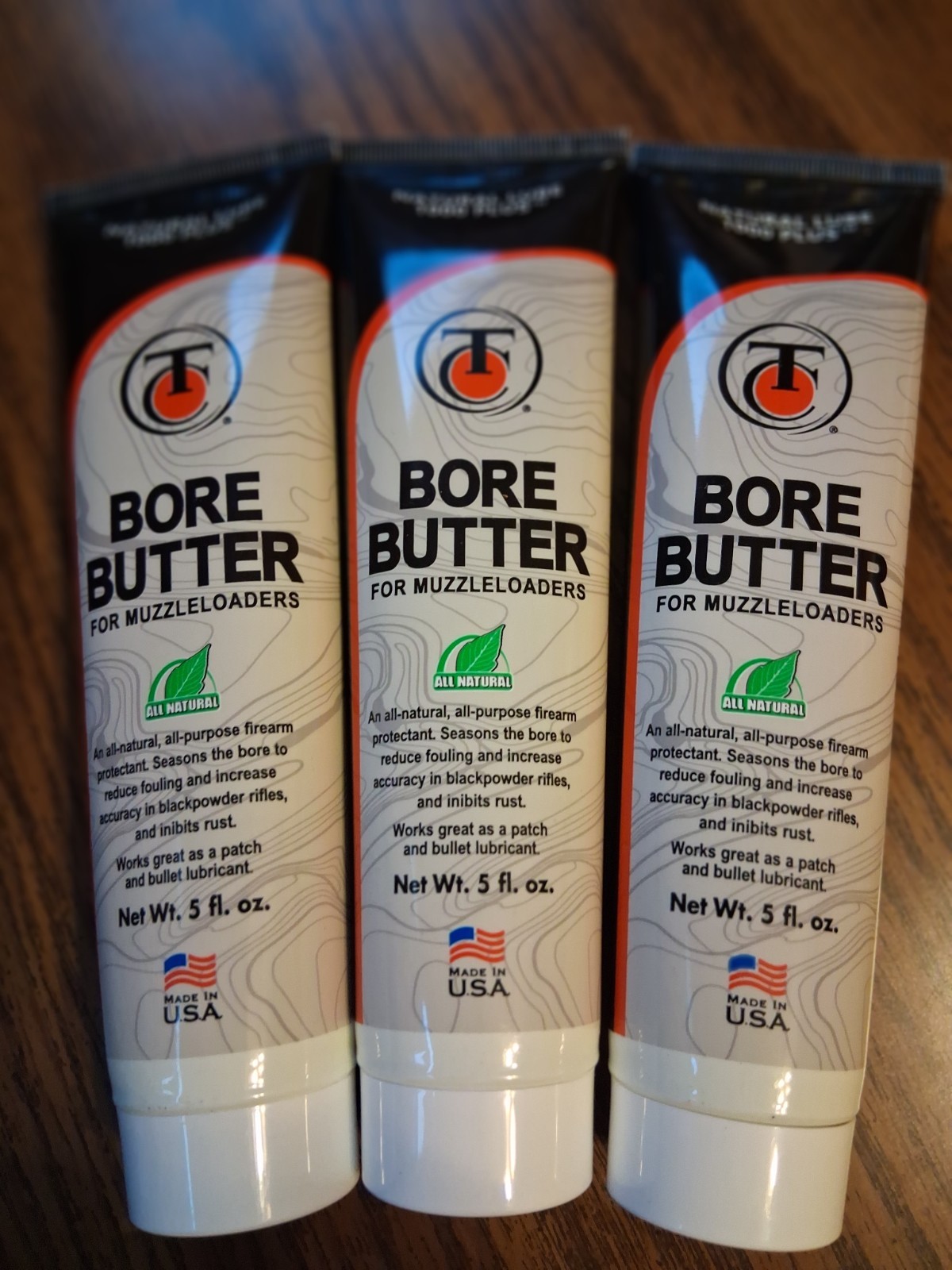 3- 5oz Tubes of American Outdoors T/C Arms Bore Butter