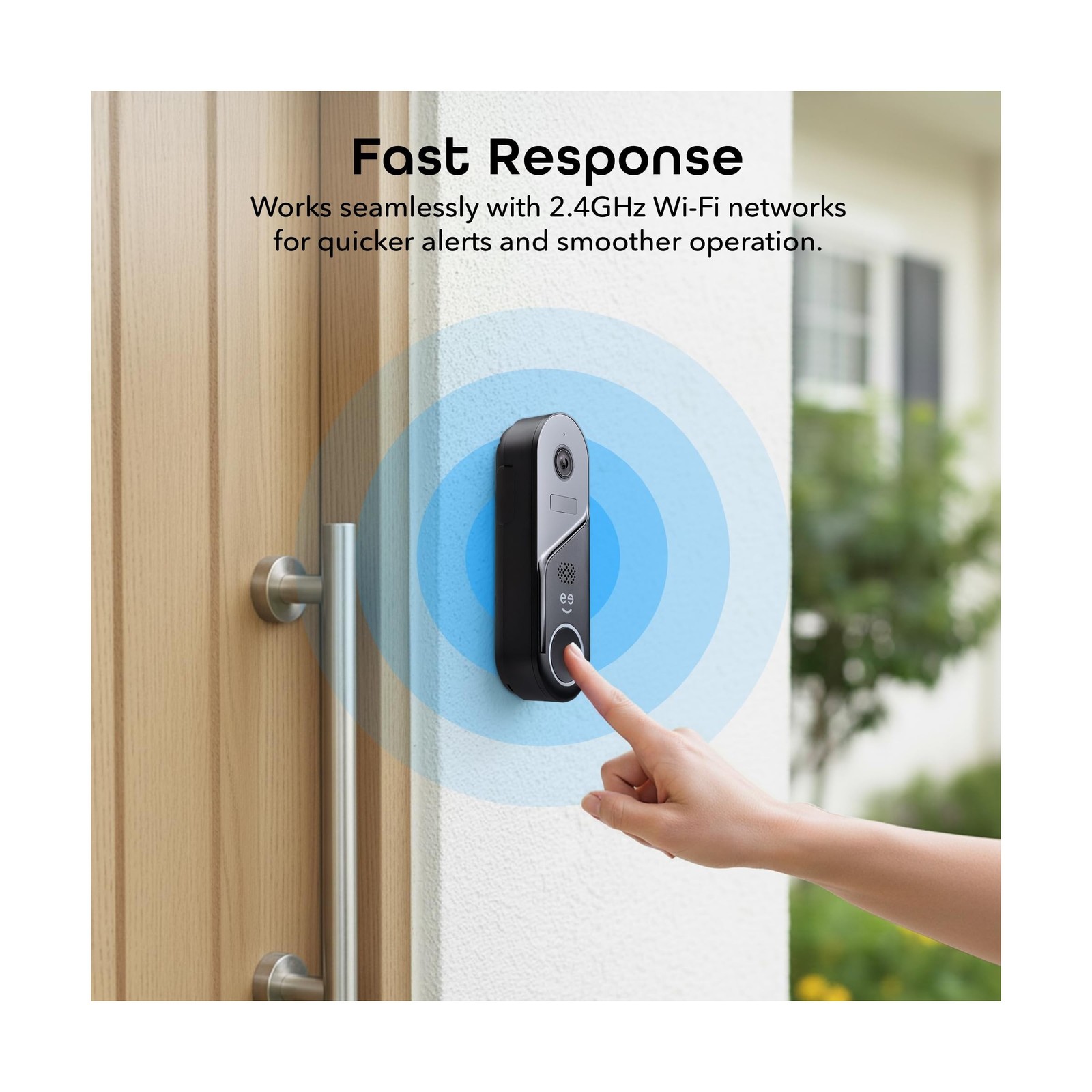 Geeni Halo 3MP Smart Video Doorbell Camera – Battery Powered or Hardwired