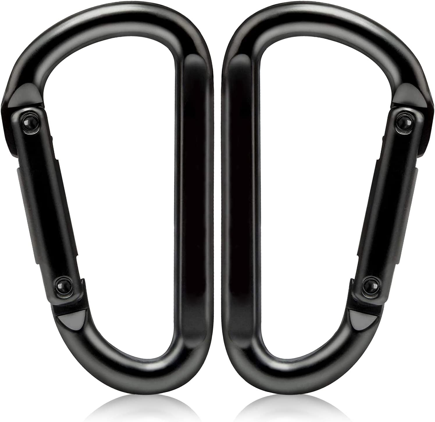 Heavy Duty Carabiner Clips, 860Lbs - 3" Iron Carabiners for Keys, Gym, Camping,