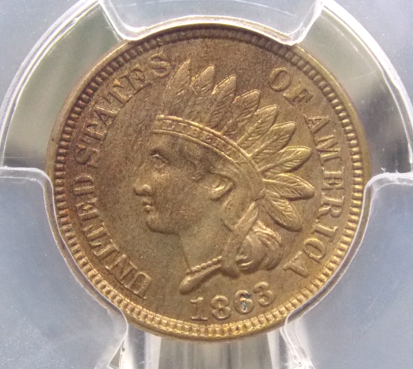 1863 Indian Head Cent Penny 1c PCGS MS62 #497 Unc Uncirculated ECC&C, Inc.