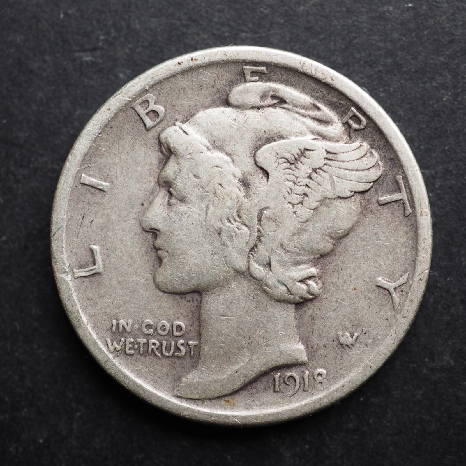 1918 **P** MERCURY HEAD SILVER DIME ***NICE COIN!*** - FREE SHIPPING M3392