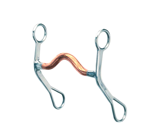 Western Grazing Bit Copper High Port Mouthpiece Stainless Steel Curb Shank