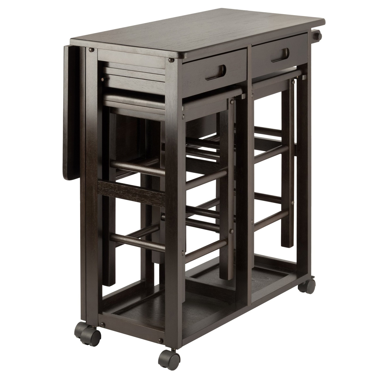 Suzanne Kitchen Table Set with Stools, Coffee, 33"