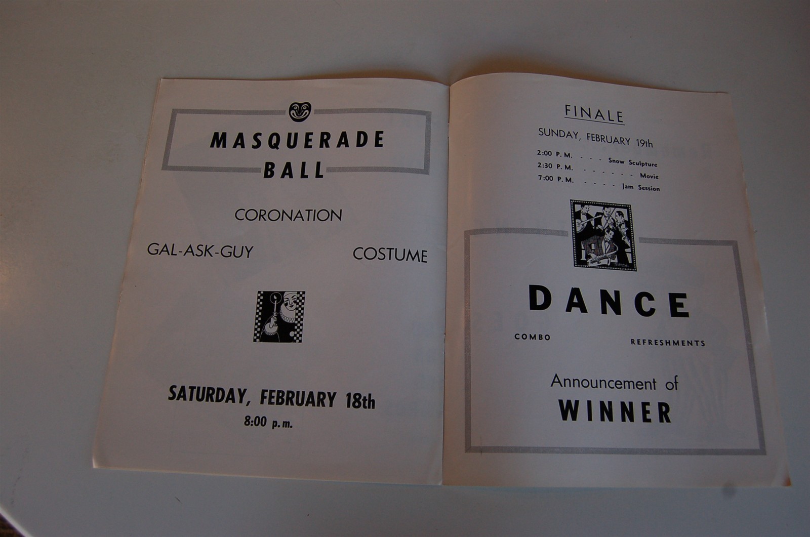 1956 Brockport Winter Carnival Program - Basketball + Swimming