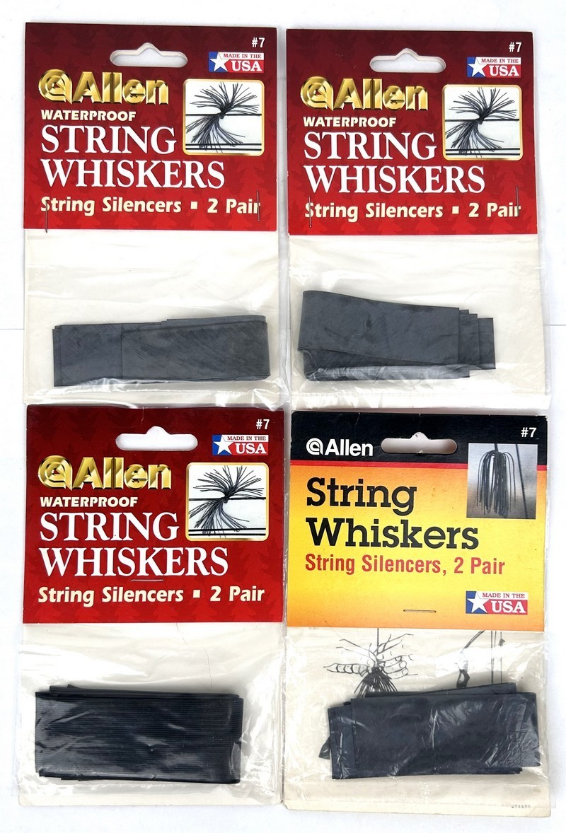 Allen Waterproof String Whiskers Silencers 4 Packs x 2 ea = 8 Total Made in USA