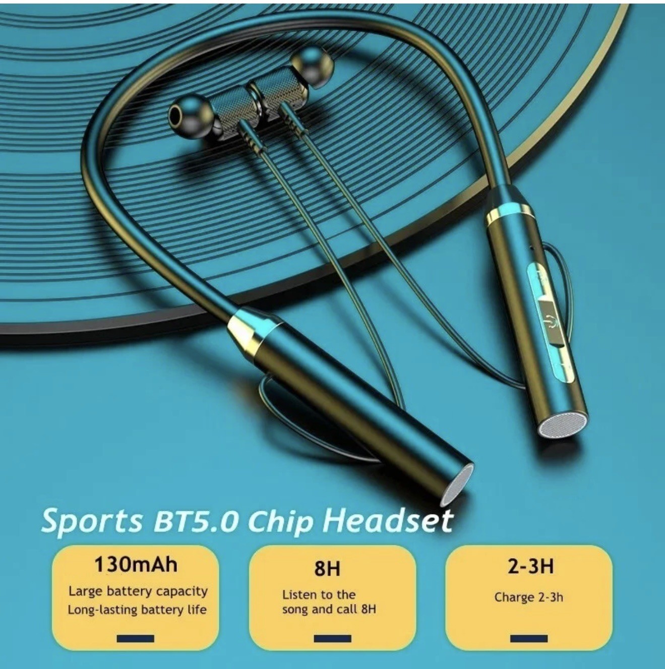 Auriculares Inalámbricos Con Banda Para El Cuello Bluetooth, Audifonos Estéreo