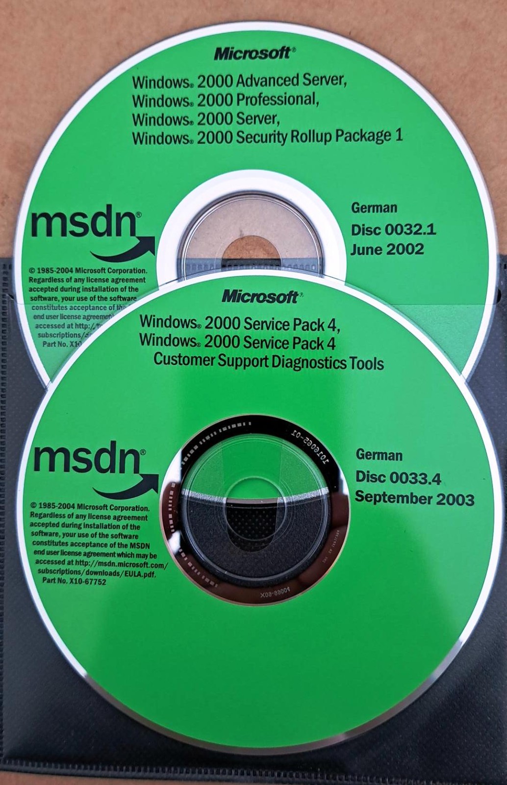Windows 2000 Professional / Server / Advanced Server & SP4 GERMAN w/ 3 Keys