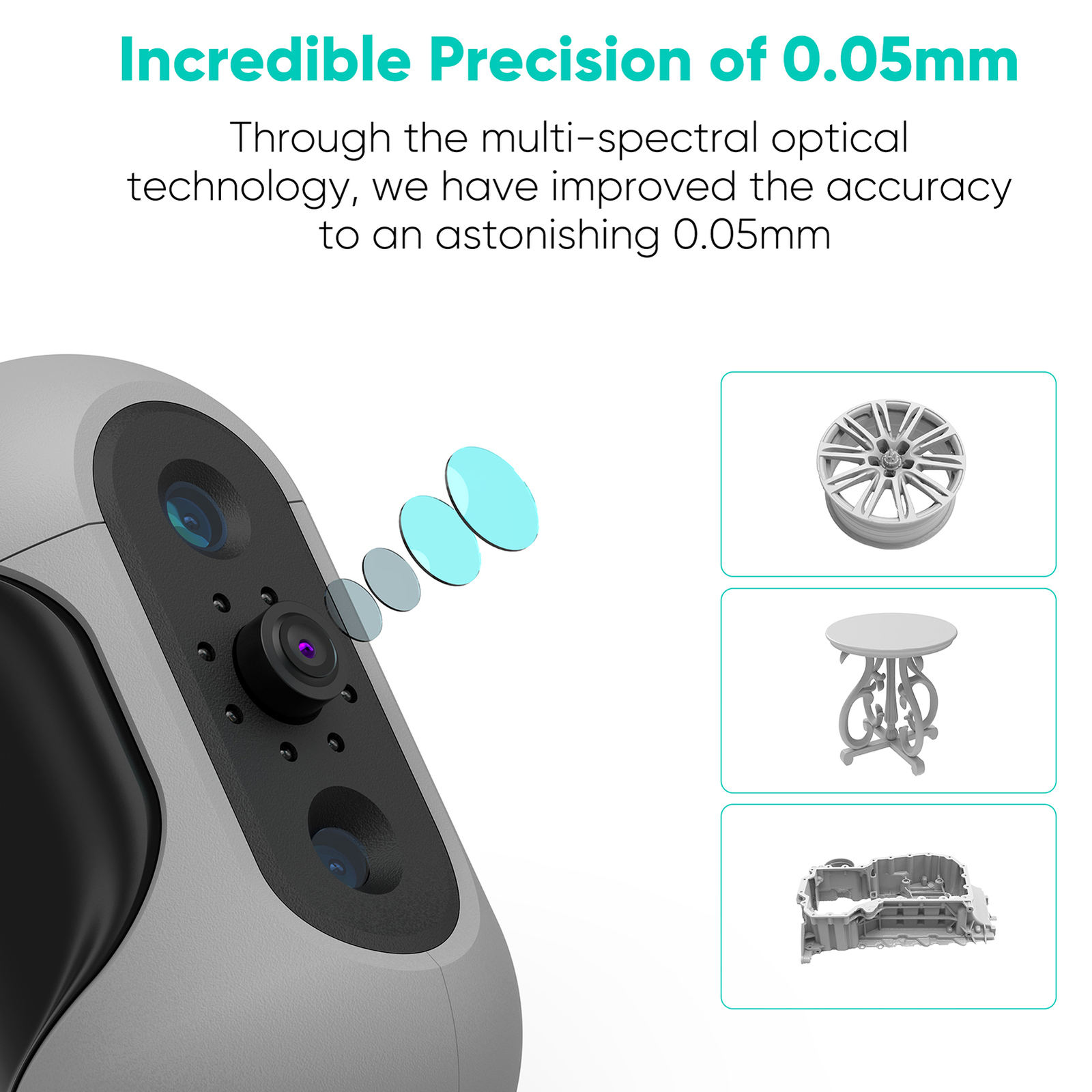 3DMakerpro Mole 3D Scanner Luxury 3D Printer Accessories 0.05mm Accuracy J0O3