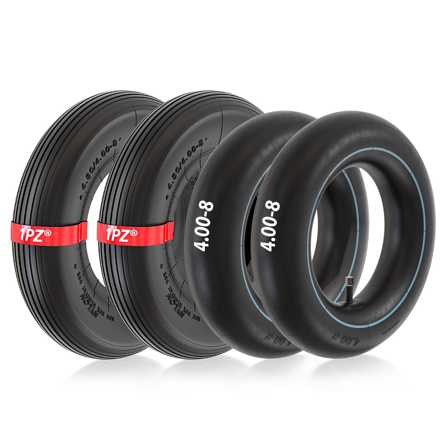 2 x 480/400-8 4.80/4.00-8 Tire & Inner Tube Rubber  for Yard Trailers Go Karts