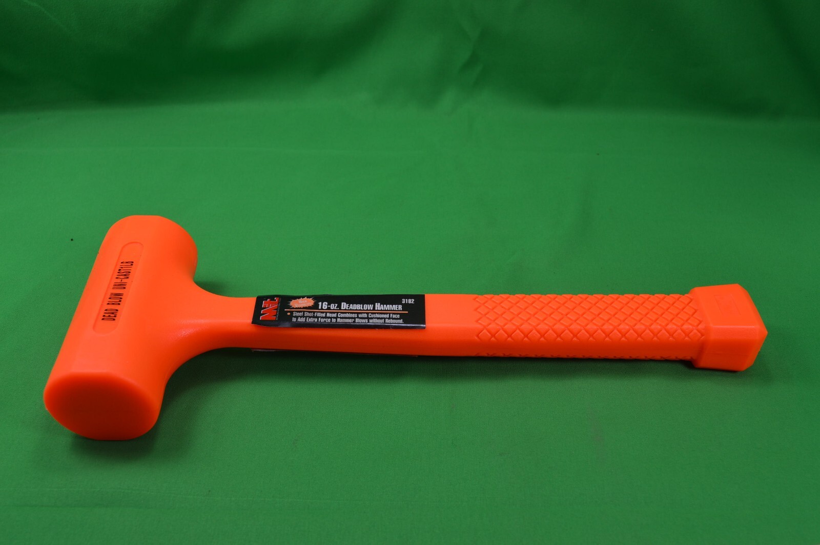 MIT Dead Blow Hammer 16 OZ,3182,Fluorescent Orange,12",NEW
