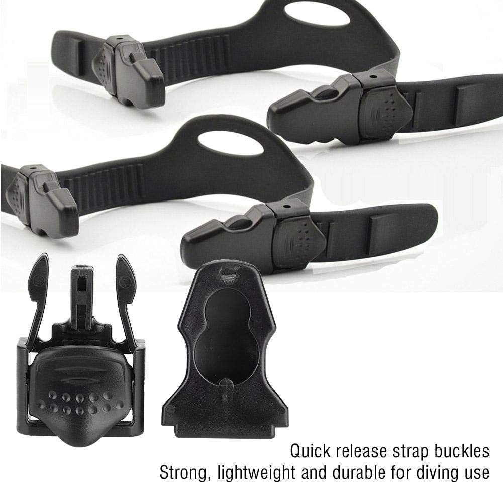 Fafeims Adjustable Swimming Fin Flippers Diving Quick Release A, Black