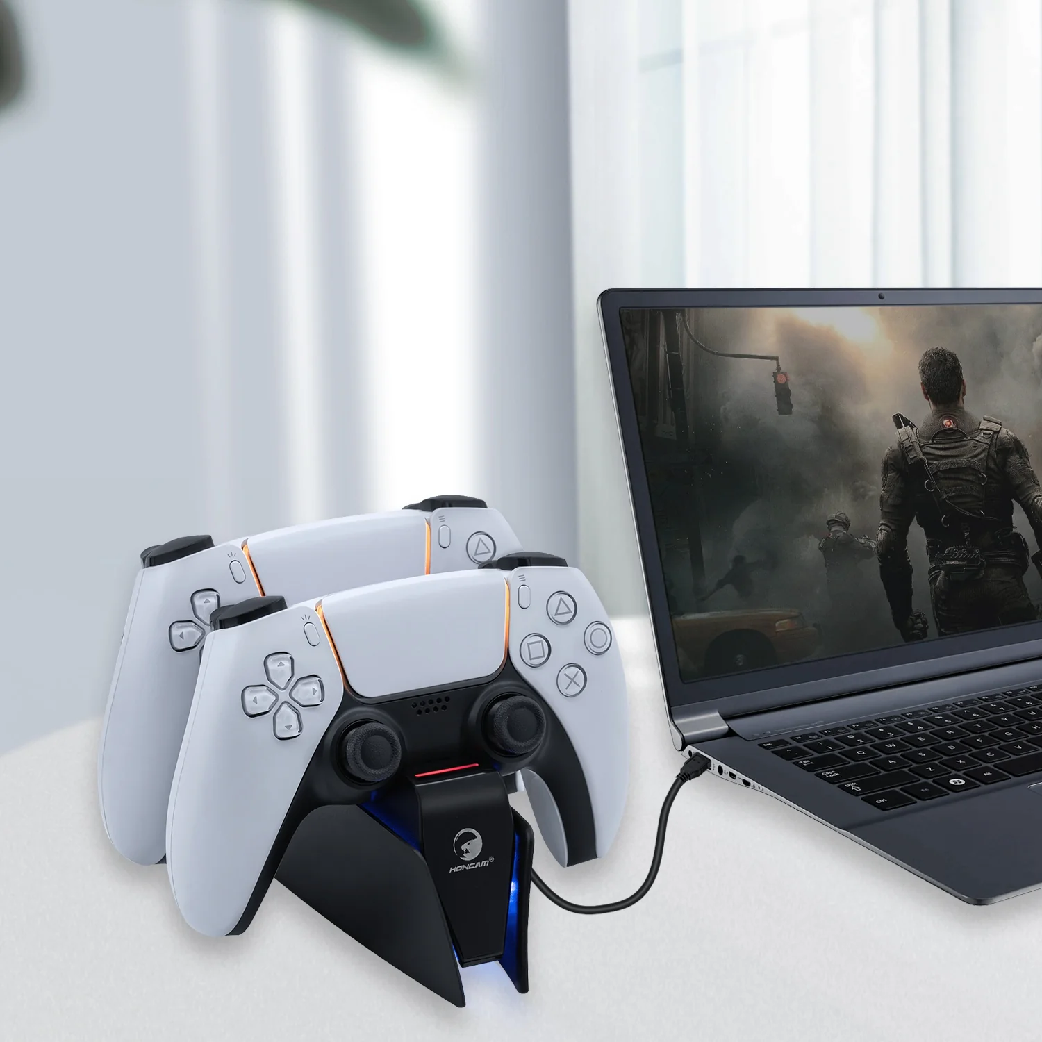 Tri-Protection Safety Dual Controller Charger for PS5 DualSense Controller