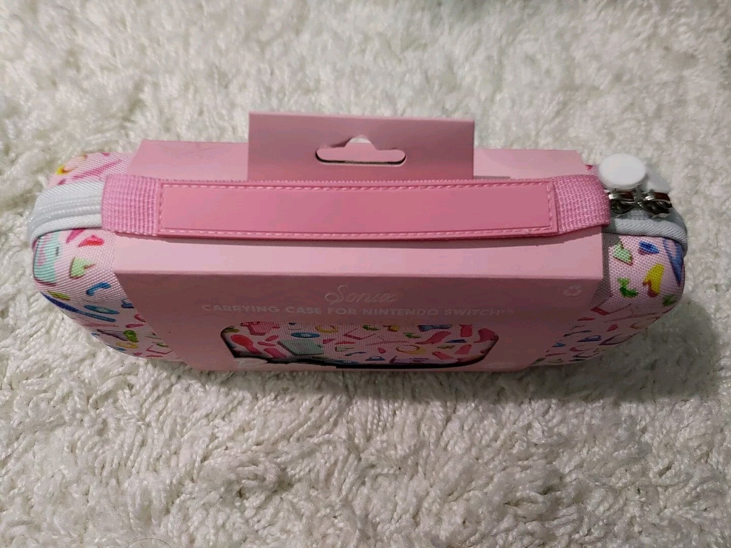 NIP Sonix Barbie Nintendo Switch Soft Shell Carry Case Pink Handle With Zipper