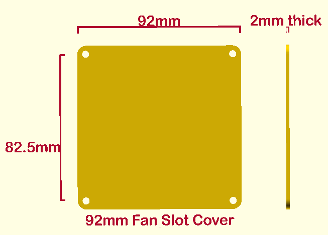 2 140mm/120mm/92mm UNUSED CASE FAN SLOT BLANK Cover Plate Sealing Airflow Mod