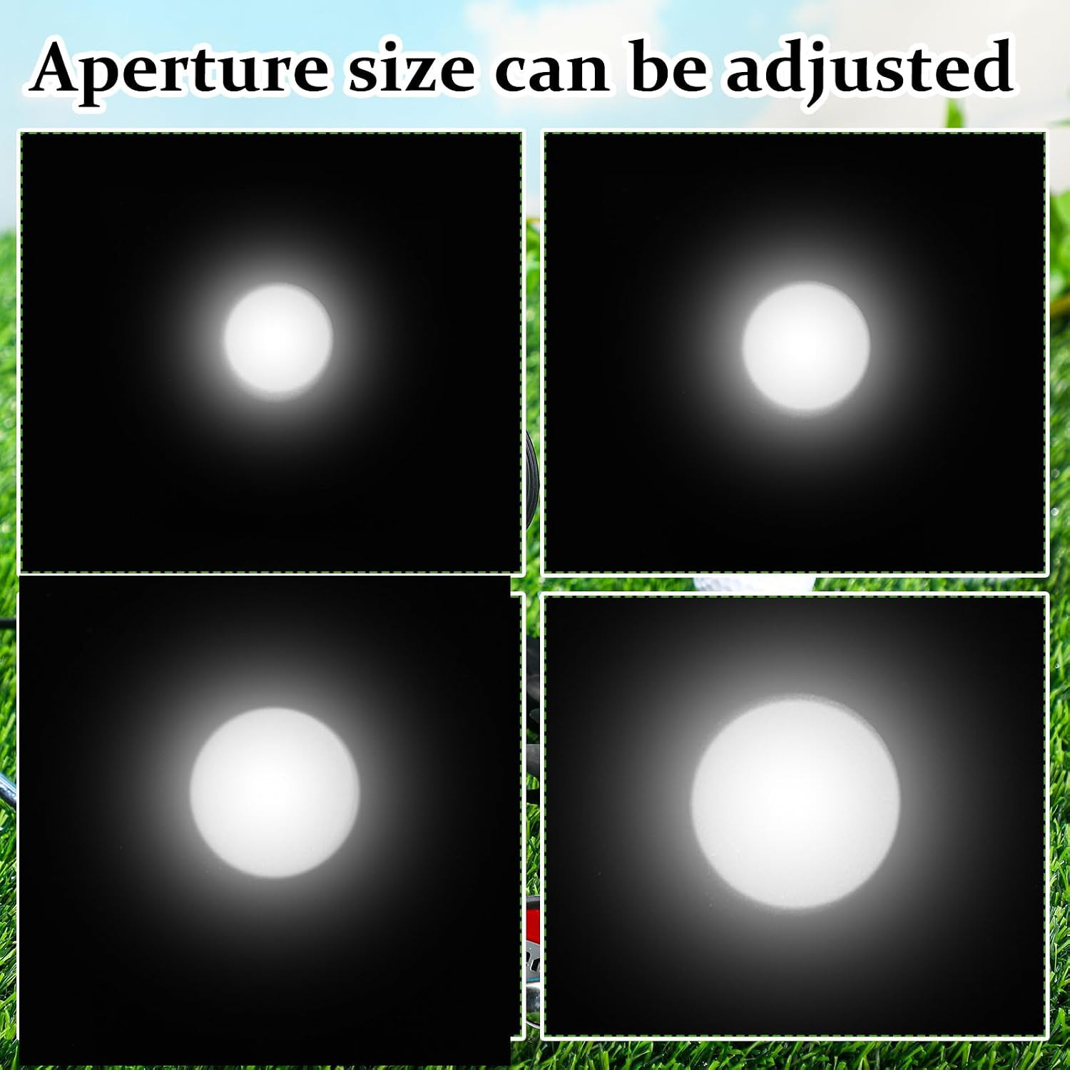 Golf Simulator Spotlight Remote Control Indoor Hitting Mat Light + 20 Golf Tees