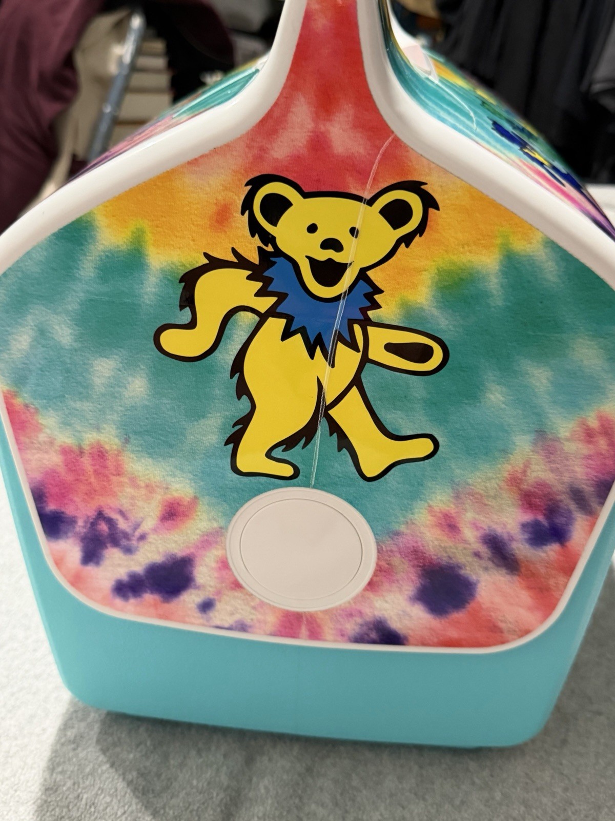 Igloo Grateful Dead Bears Cooler Storage Lunch Box Tie Dye Plastic Case Preowned