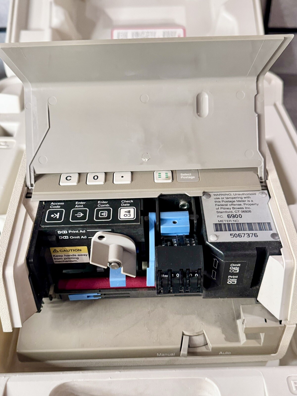 PITNEY BOWES MAIL STATION POSTAGE 6900