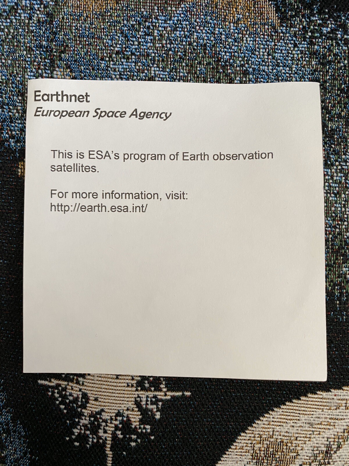 Earthnet European Space Agency Patch