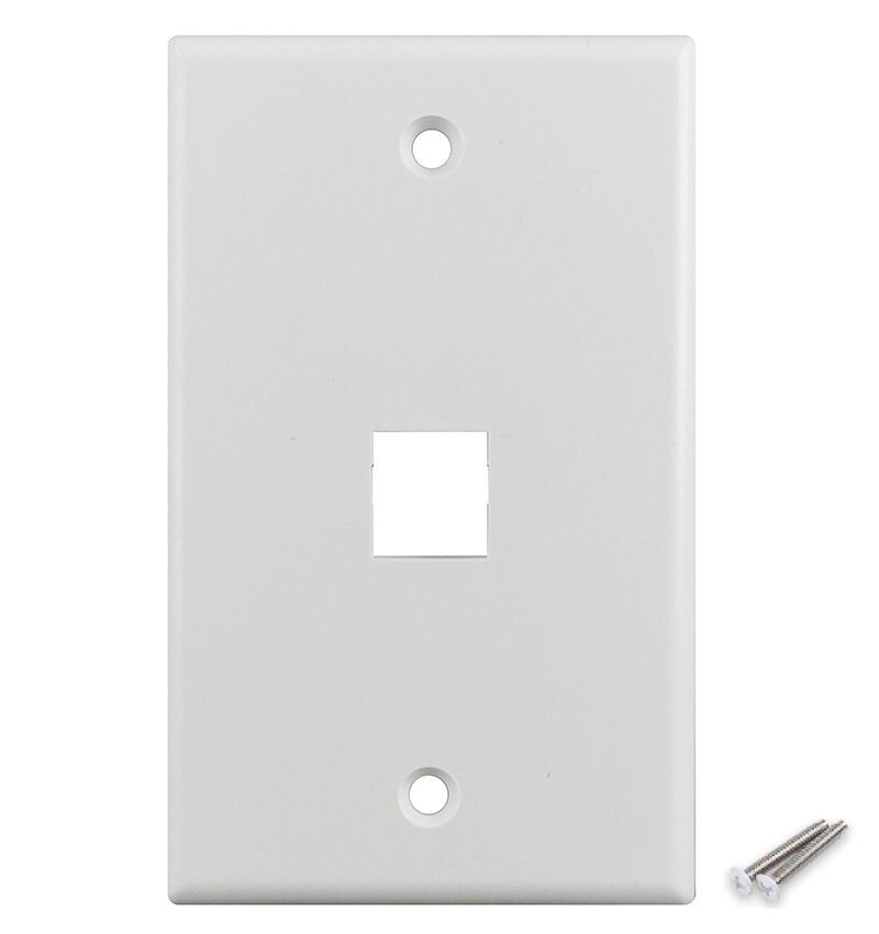 Single Gang 1 Port RJ45 Face Wall Plate Socket Keystone HDMI Cat6 Cat5e Ethernet