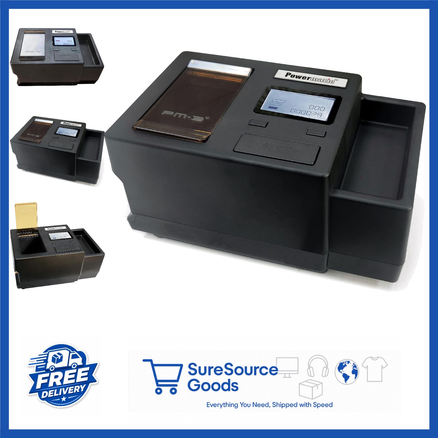 Black Electric Cigarette Maker with One Button Operation and Safety Features