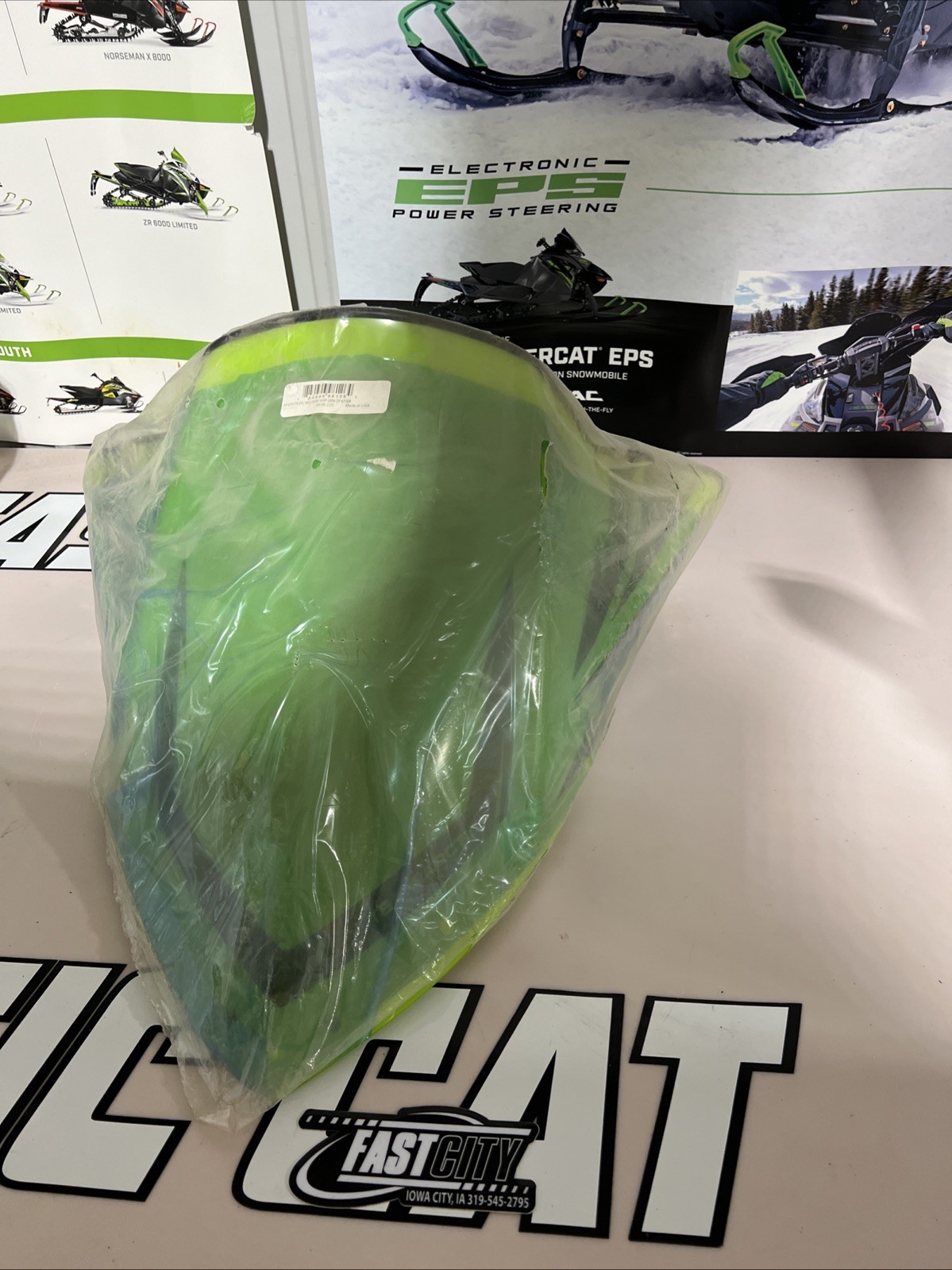 OEM Arctic Cat Snowmobile Mid Performance Windshield Hyper Green 8639-220