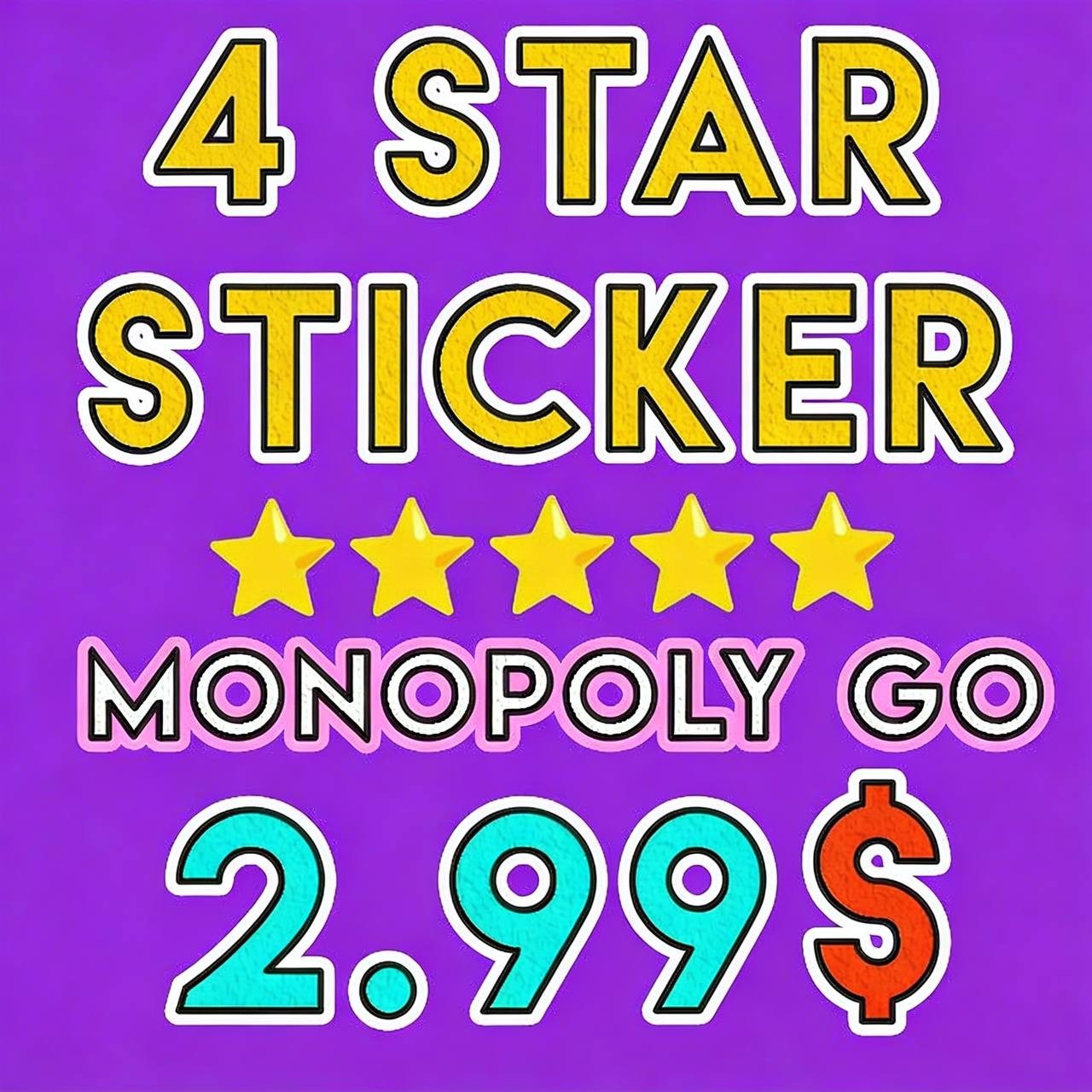 Monopoly Go Gold Stickers 1-6 Stars