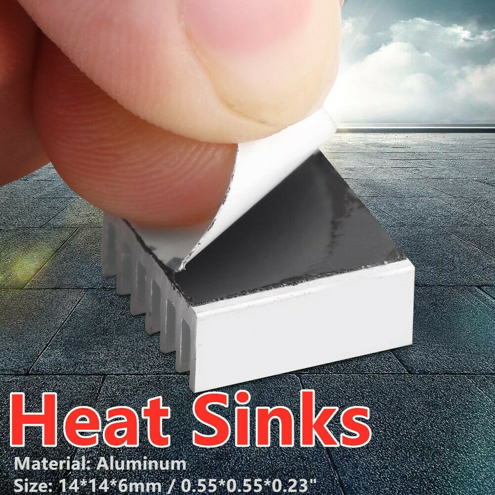 12 Pcs Aluminum Radiator 14x14x6mm Cooling Kit Heatsink Light Weight Small