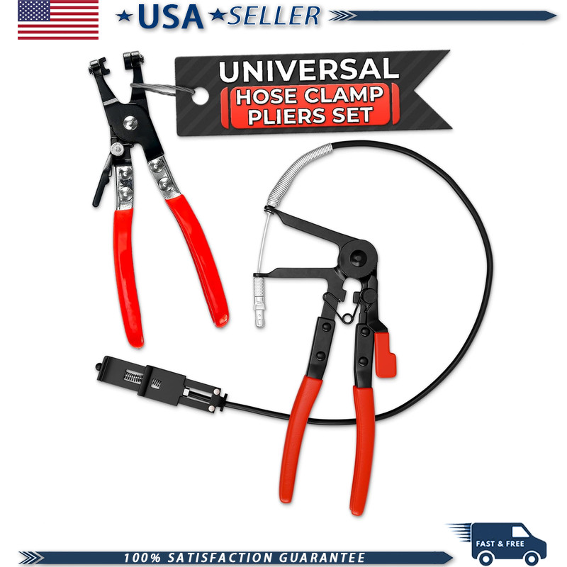 Radiator Hose Clamp Pliers Set, 2 Pack, 8.2 8.6, Locking Mechanism Coolant