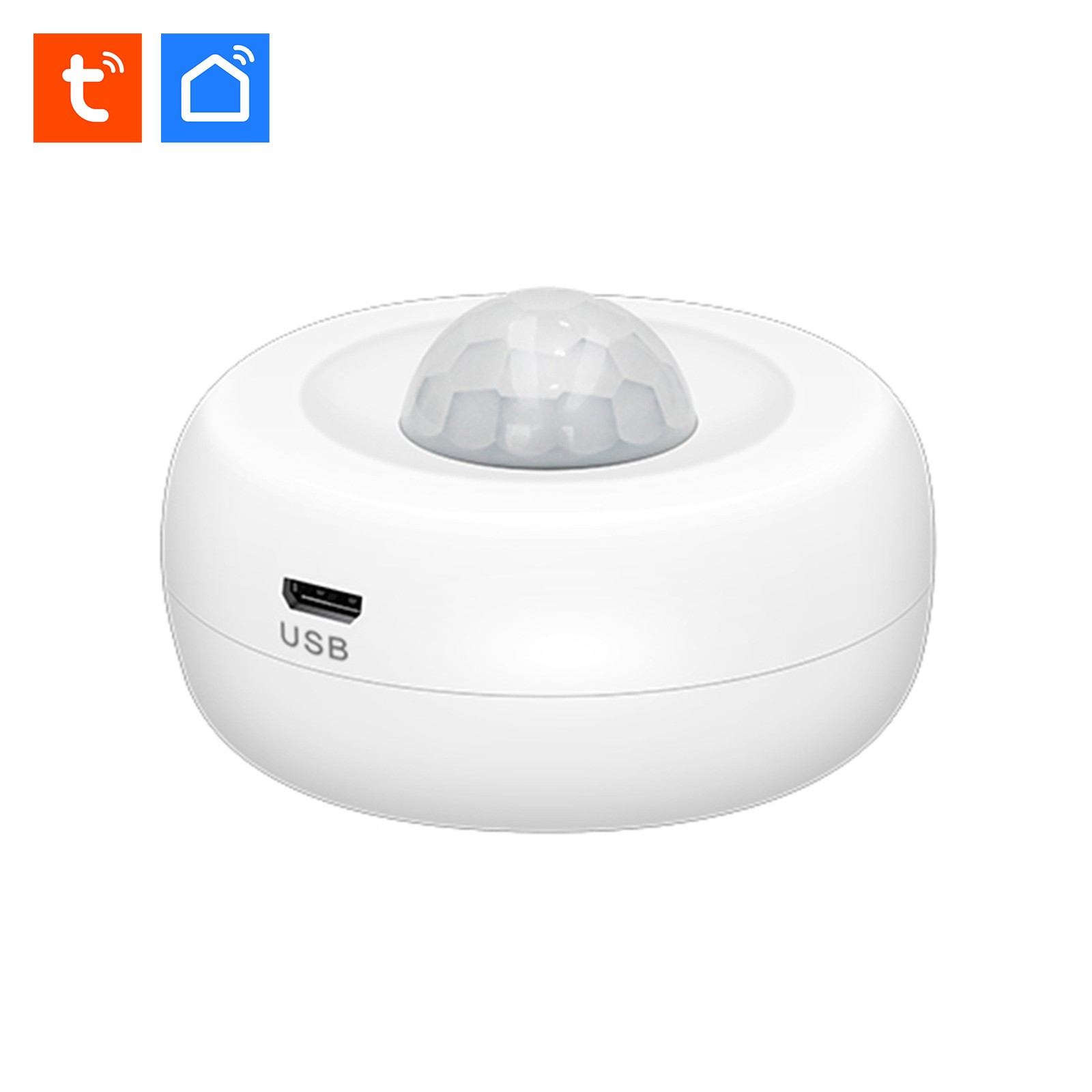 Smart WiFi PIR Motion Sensor Ceiling Wall Mount USB Battery Powered Light Sensor