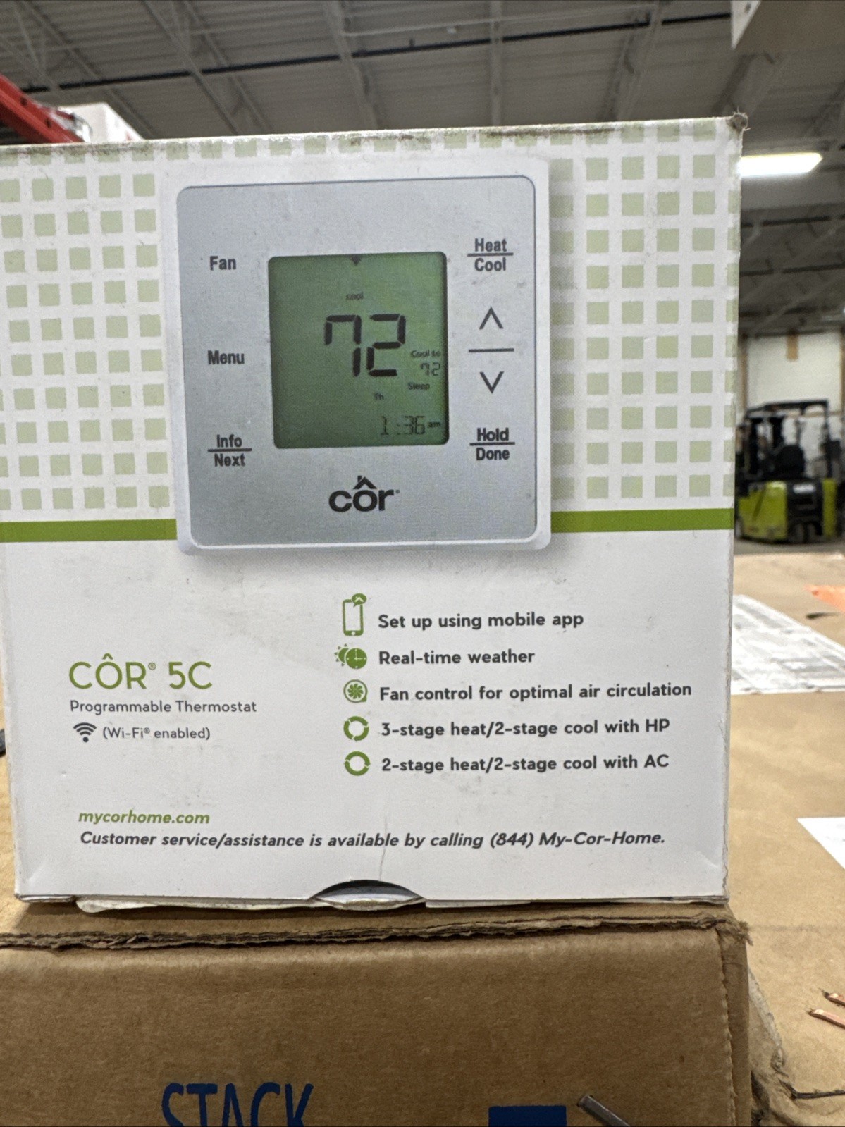 Cor 5C Programmable Thermostat (WiFi Enable) Set Up Using Mobile App. Brand New