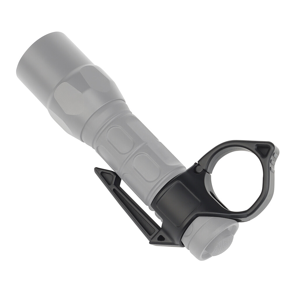 Lightweight Tactical Flashlight Ring Portable Flashlight Holder with Pocket Clip