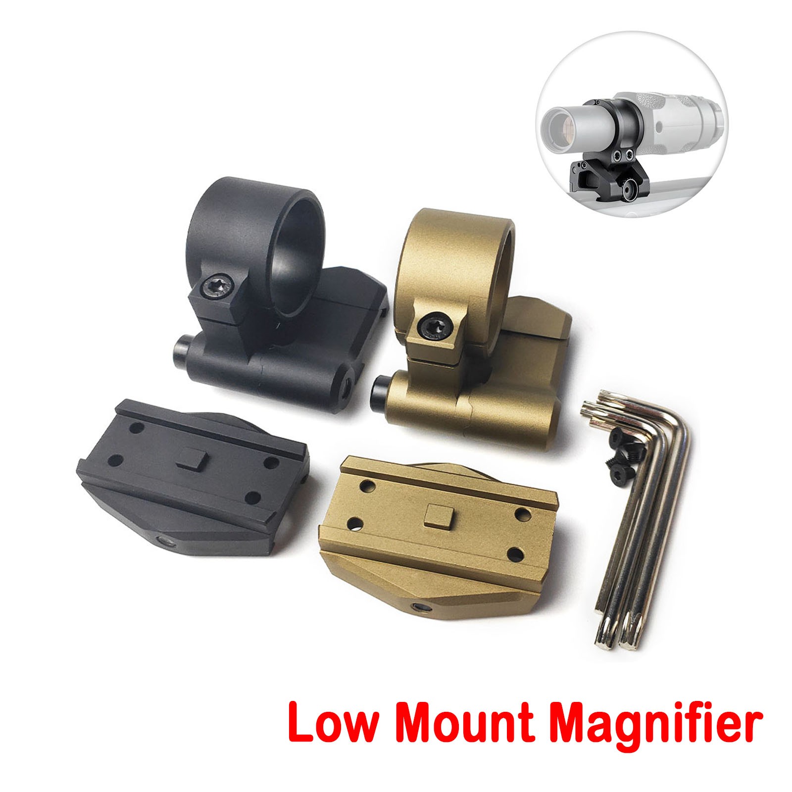 Tactical Optics ScopeMount For Red Dot Sight Low Mount&Low Magnifier 0.9" Height