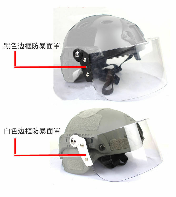 Tactical Helmet Visor Flip Up Face Shield Lens Mask for Mich/ FAST Helmet Guide