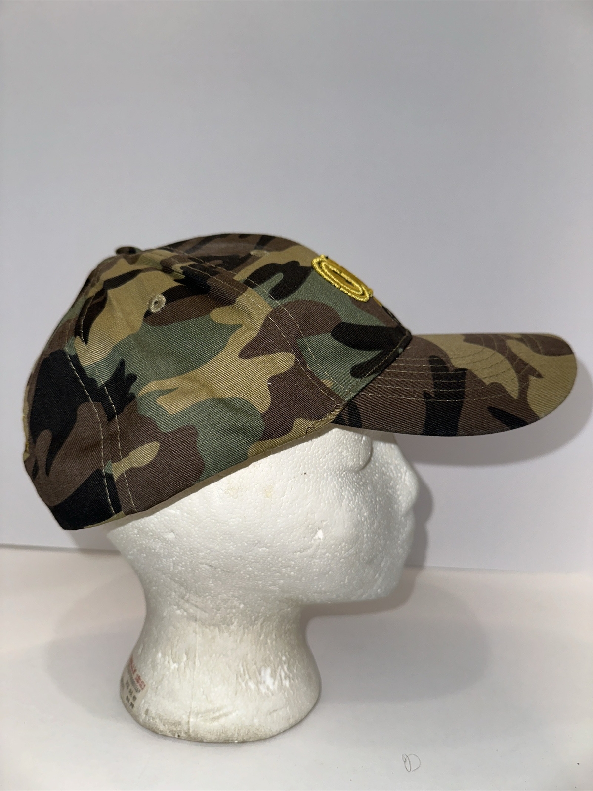 O’Reilly Auto Parts Camouflage Hat Cap with Gold Embroidered Letters Hook Loop