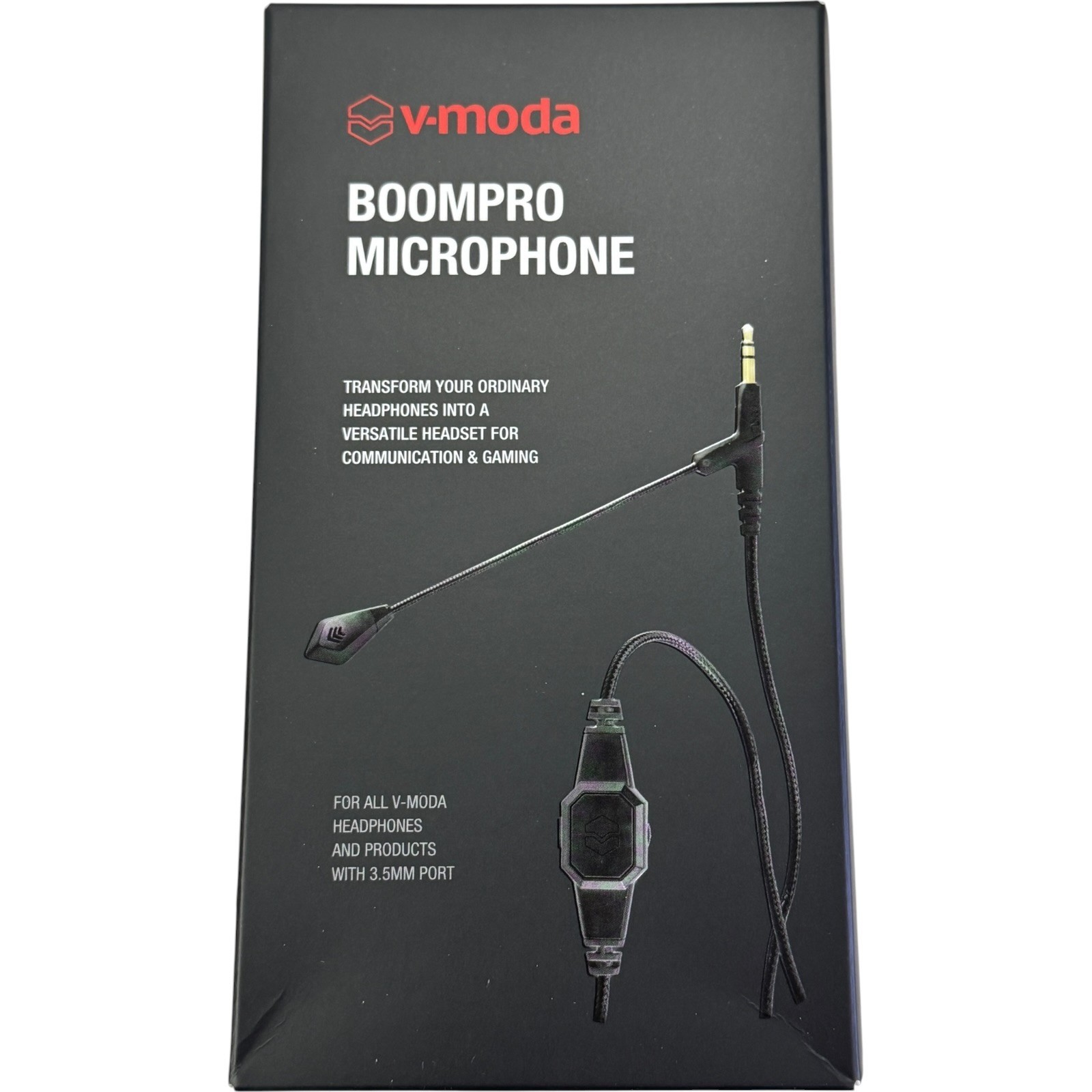 V-MODA BoomPro Detachable Noise Canceling Gaming Headset Boom Microphone Black