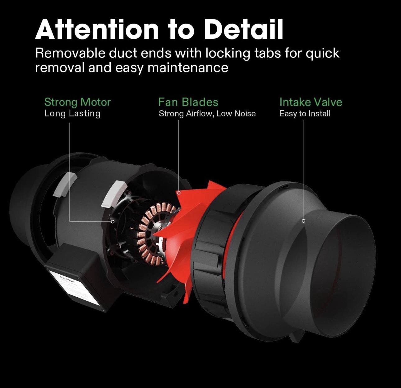 VIVOSUN R8 8 Inch 720 CFM Inline Duct Ventilation Fan with Variable Speed