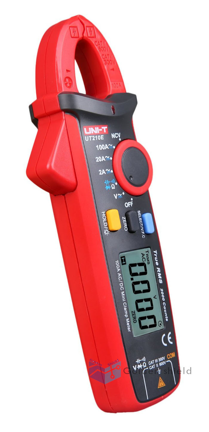 . UT210E Digital Multimeter Handheld Mini Clamp Meter True RMS 2000 Counts