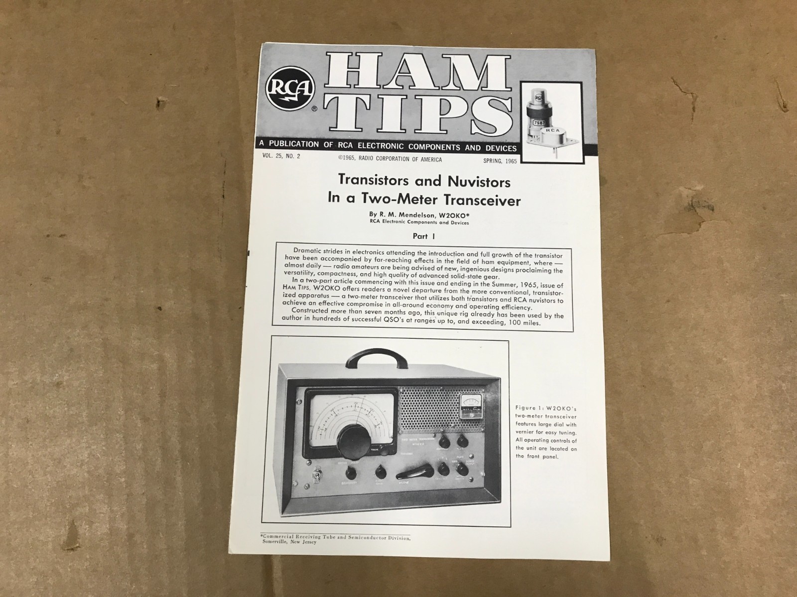 Vintage RCA Ham Tips Booklet - Vol. 25 No. 2 - Spring 1965