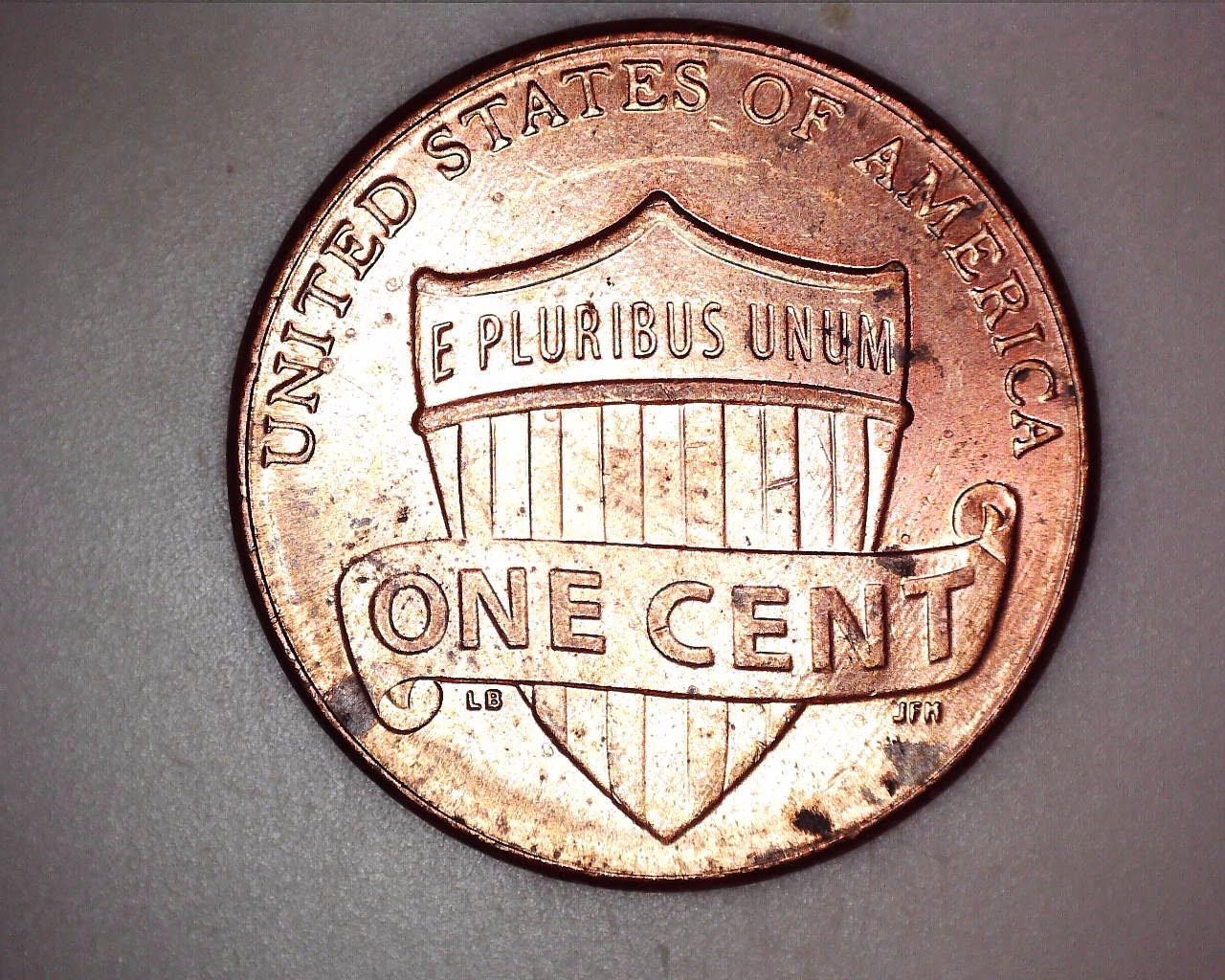 2014 Denver Penny ~ Several Die Chips through Head and onto Front Field